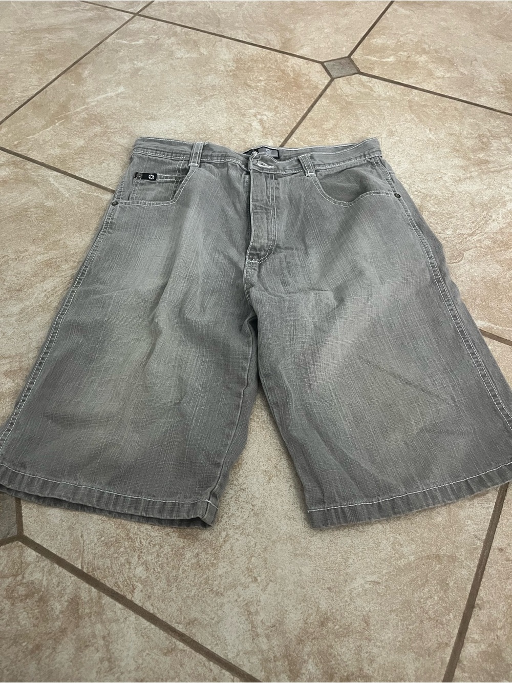 South Pole Gray Men's Denim Jean Shorts